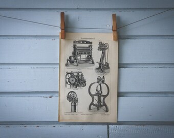 1907 Vintage Shoe Manufacture Lithograph Illustration