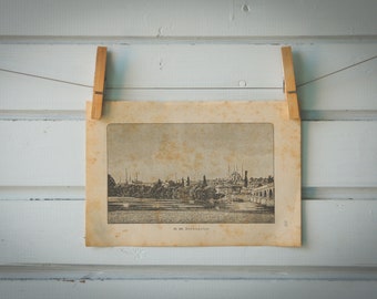 1894 Vintage Edirne Lithograph Illustration