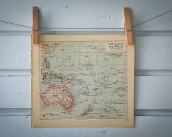 1929 Vintage Oceania Map