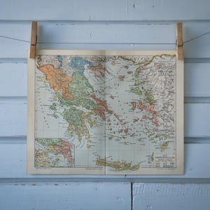 1907 Vintage Map of Greece in Classical Antiquity