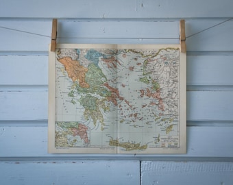 1907 Vintage Map of Greece in Classical Antiquity