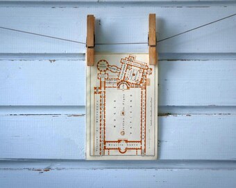 1931 Vintage Plan of the Vatican Museums