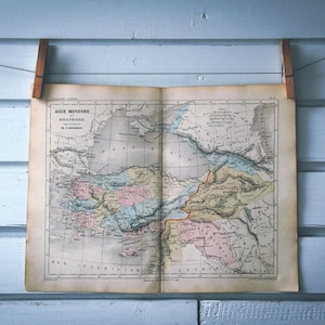 1860er Jahre Vintage Karte von Kleinasien