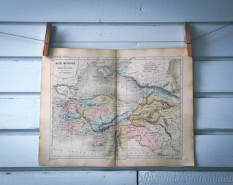 1860s Vintage Vintage Map of Asia Minor