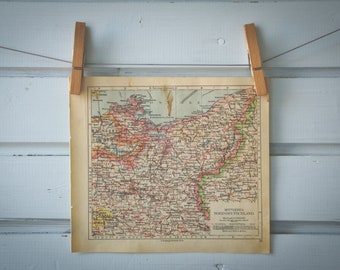 1929 Vintage Northeast Germany Map