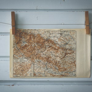 Mappa d'epoca dei monti Harz del 1936