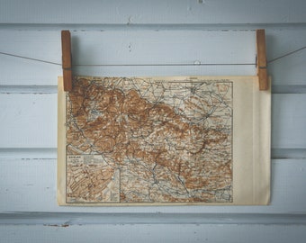 1936 Vintage Harz Mountains Map
