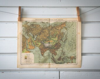 1887 Vintage  Map of Asia