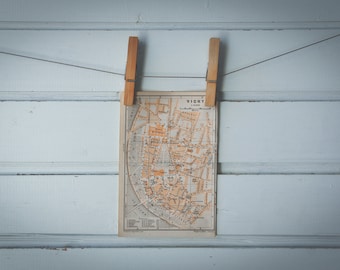 1910 Vintage Vichy Map