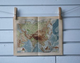 1890 Vintage Map of Asia