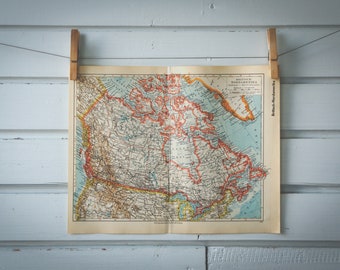1936 Vintage Map of Canada