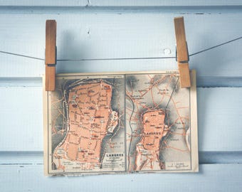 1908 Vintage Langres Map