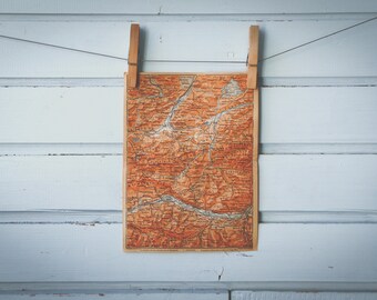 1903 Vintage Wetterstein Mountains Map