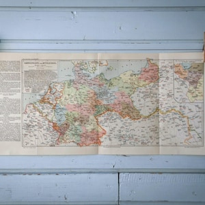 Vintage kaart met garnizoenen van Centraal-Europa uit 1907