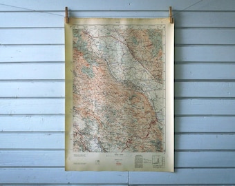 1953 Vintage Cetinska Krajina & Livanjsko Polje Map