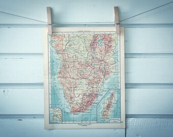 1959 Vintage South Africa Map