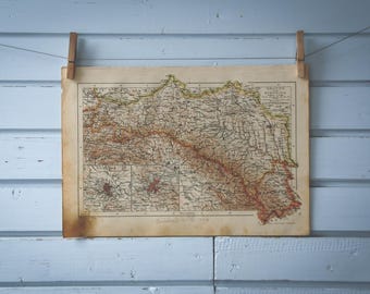 1904 Vintage Galicia & Bukovina Map