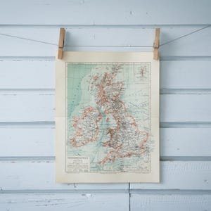 1907 Vintage UK Karte
