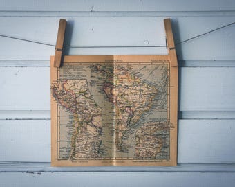1943 Vintage South America Map