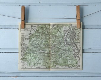 1909 Vintage Fontainebleau Map