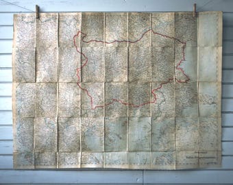 1930s Vintage Map of Bulgaria