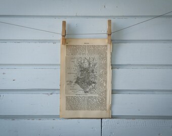 1887 Vintage Marseille Map