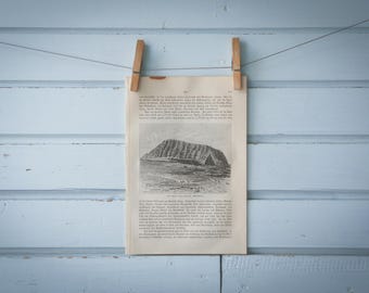 1897 Vintage Guano Island Lithograph Illustration