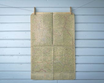 1951 Vintage South Serbia, West Kosovo & East Montenegro Map