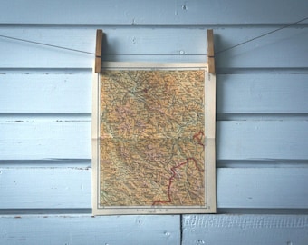 1961 Vintage Southeast Bosnia Map