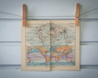 1893 Vintage World Map