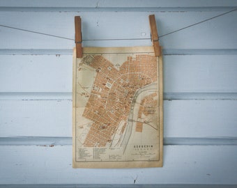 1911 Vintage Szeged Map