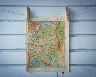 1924 Vintage Map of Russia