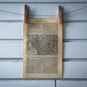 Vintage kaart van Melbourne uit 1907