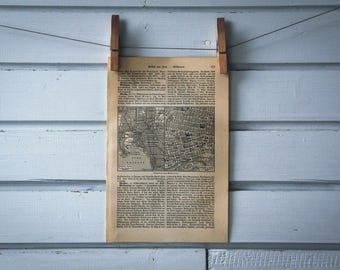 1907 Vintage Melbourne Map
