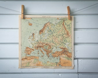 1903 Vintage Map of Europe