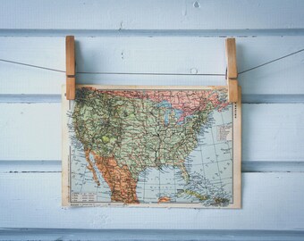 1956 Vintage United States Map
