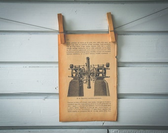 1895 Vintage Meridian Circle Instrument Lithograph Illustration