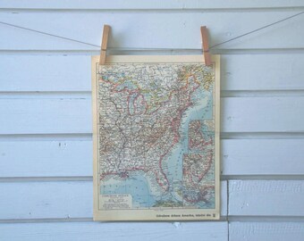 1938 Vintage Eastern USA Map