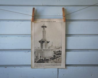 1910s Vintage Public Address System Illustration