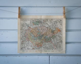 1907 Vintage Map of Saxony