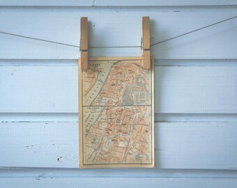 1906 Vintage Vienne & Valence Map