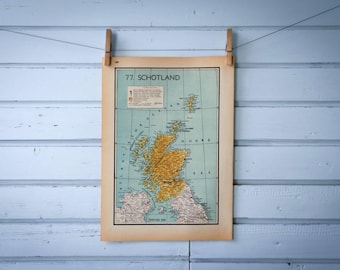 1941 Vintage Map of Scotland