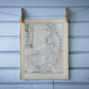 1904 Vintage Karte vom Land
