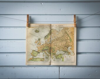 1887 Vintage Map of Europe