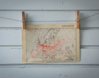 1936 Vintage Europe Population Map