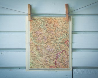1961 Vintage Southeast Bosnia Map