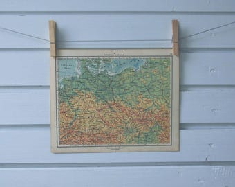 1956 Vintage Central Europe Map