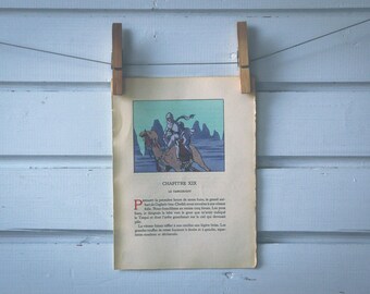 1930 Vintage Sahara Camel Riding Illustration
