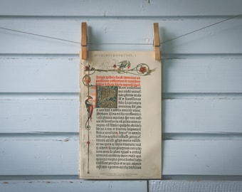 Fac-similé de page de la Bible de Gutenberg d'époque 1882