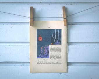 1930 Vintage Ancient Palace Exploring Illustration